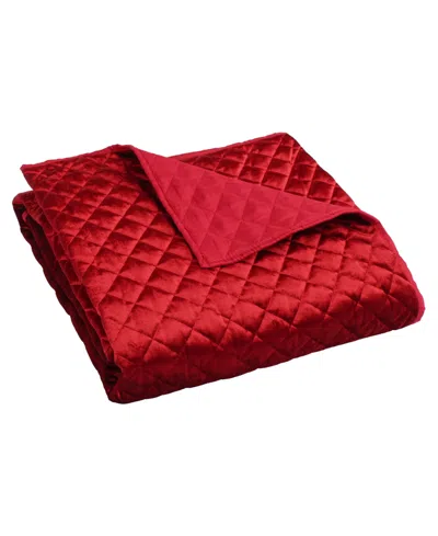 Levtex Red Velvet Reversible Quilted Throw, 50" X 60"