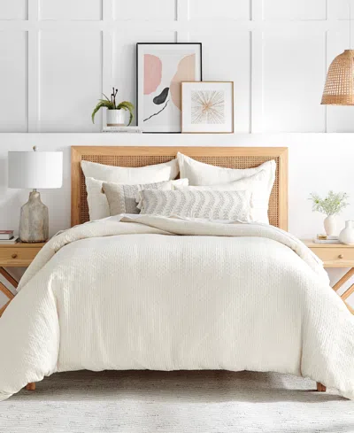 Levtex Reede Textured 3-pc. Duvet Cover Set, King/california King In Cream