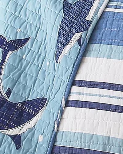 Levtex Sammy Shark Full/queen Quilt Set In Blue