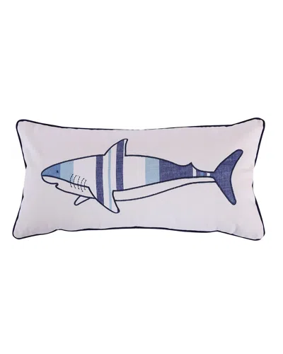 Levtex Sammy Shark Printed Pillow In White