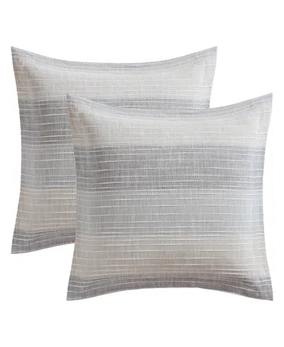 Levtex Sand Stripes 2-pc. Sham Set, European In Gray
