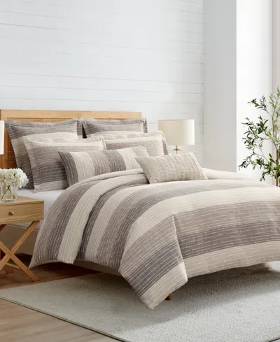 Levtex Sand Stripes Textured 2-pc. Comforter Set, Twin/twin Xl In Brown