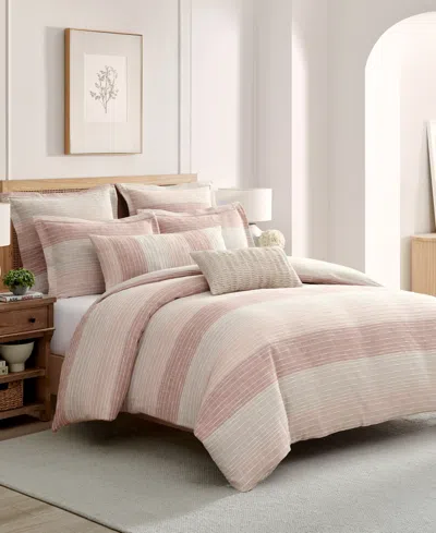 Levtex Sand Stripes Textured 2-pc. Comforter Set, Twin/twin Xl In Pink