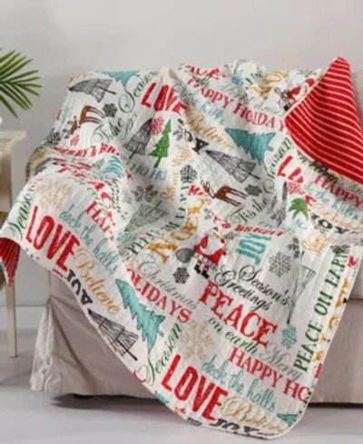 Levtex Santa Claus Quilted Throw In White