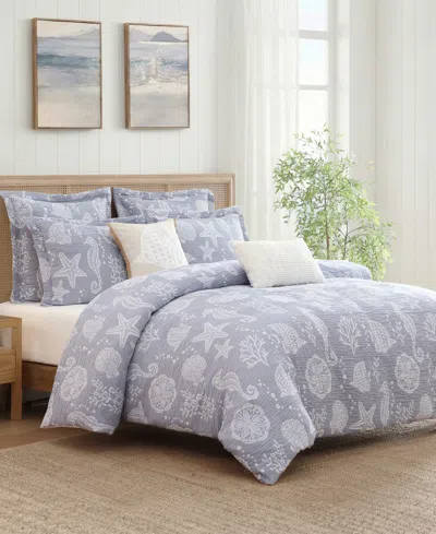 Levtex Seaside Charm Textured 2-pc. Duvet Cover Set, Twin In Blue