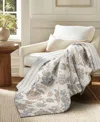 Levtex Selesta Reversible Quilted Throw, 50" X 60" In Blue