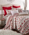 Levtex Silent Night Nordic Stripe Quilt Sets In Red