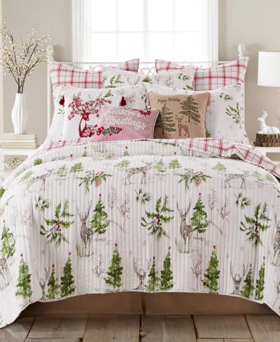 Levtex Sleigh Bells Quilt, Full/queen In Green