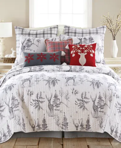 Levtex Sleigh Bells Reversible Quilt, Twin/twin Xl In Gray