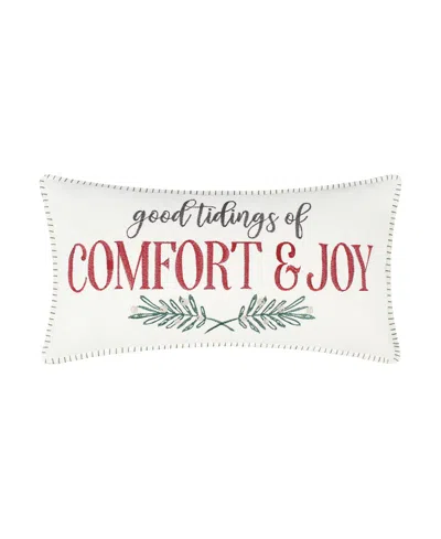 Levtex Spencer Plaid Comfort Embroidered Decorative Pillow, 12" X 24" In Multi