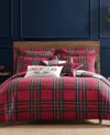Levtex Spencer Plaid Flannel 2-pc. Comforter Set, Twin/twin Xl In Red