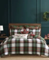 Levtex Spencer Plaid Flannel Comforter Sets In Green
