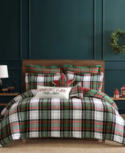 Levtex Spencer Plaid Flannel Duvet Cover Sets In Green