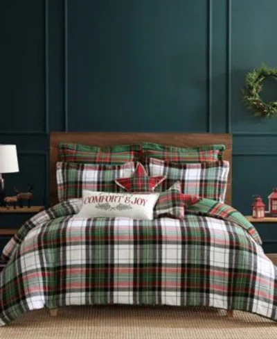 Levtex Spencer Plaid Flannel Duvet Cover Sets In Green