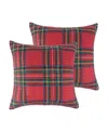 Levtex Spencer Red Plaid 2-pc. Sham Set, European In Red