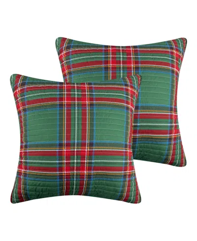 Levtex Spencer Red Plaid 2-pc. Sham Set, European In Green