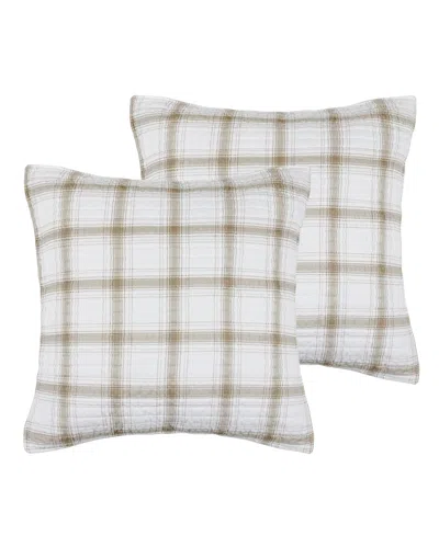 Levtex Spencer Red Plaid 2-pc. Sham Set, European In White