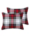 Levtex Spencer Red Plaid Quilted 2-pc. Sham Set, Standard In Red