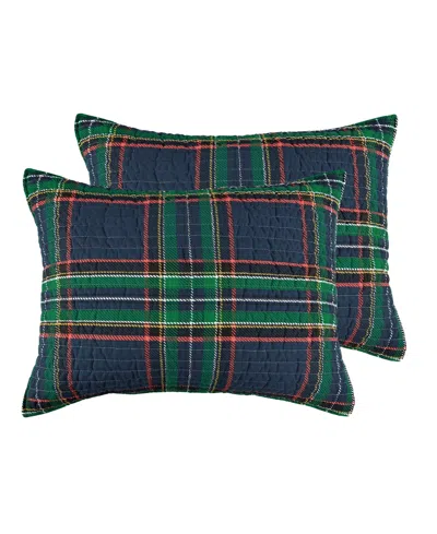 Levtex Spencer Red Plaid Quilted 2-pc. Sham Set, King In Multi