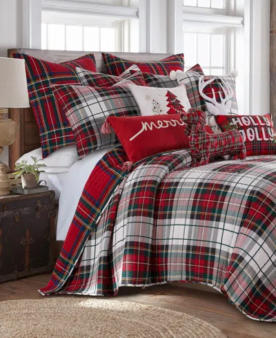 Levtex Spencer Red Plaid Reversible Quilt, Full/queen