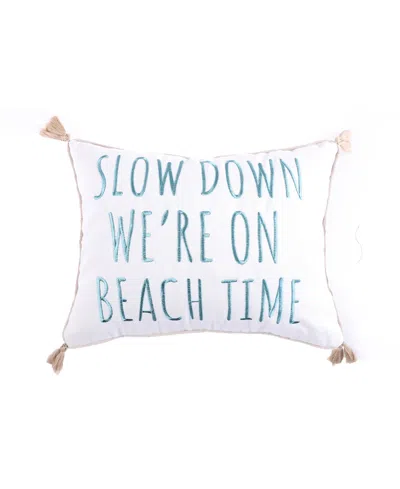 Levtex Stone Harbor Embroidered Decorative Pillow, 14" X 18" In Multi