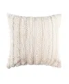 Levtex Tinsel Tidings Textured Decorative Pillow, 18" X 18" In White
