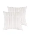 Levtex Tobago Stripe 2-pc. Sham Set, European In Taupe