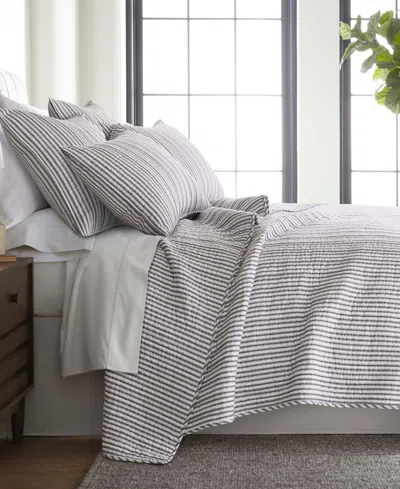 Levtex Tobago Stripe Reversible 2-pc. Quilt Set, Twin/twin Xl In Black