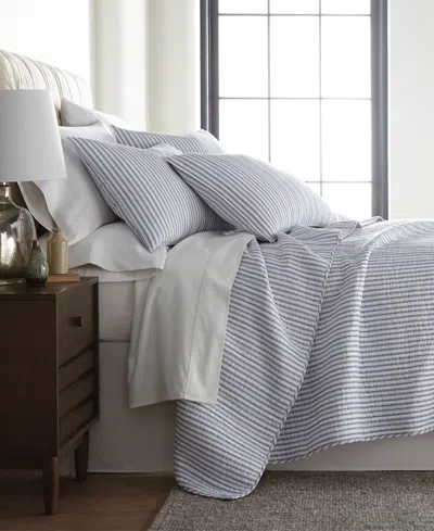 Levtex Tobago Stripe Reversible 3-pc. Quilt Set, Full/queen In Blue