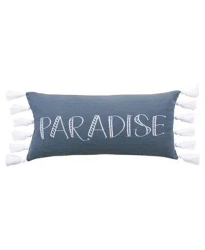 Levtex Truro Paradise Decorative Pillow, 12" X 24" In Blue