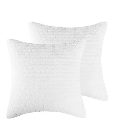 Levtex Velvet Stitch 2-pc. Sham Set, European In White