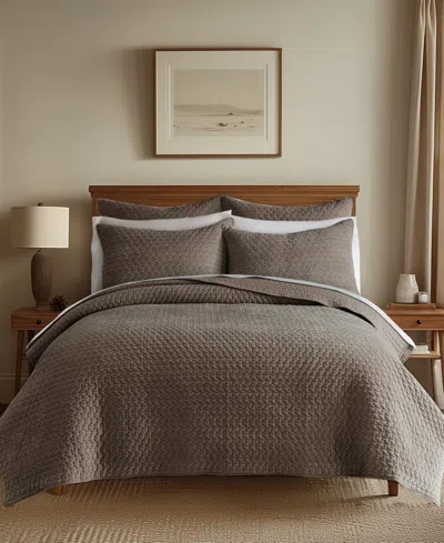 Levtex Velvet Stitch Reversible 2-pc. Quilt Set, Twin/twin Xl In Brown