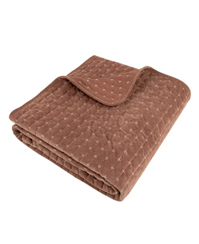 Levtex Velvet Stitch Reversible Quilted Throw, 50" X 60"
