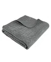 Levtex Velvet Stitch Reversible Quilted Throw, 50" X 60" In Gray