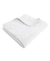 Levtex Velvet Stitch Reversible Quilted Throw, 50" X 60" In White