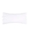 Levtex Viviana Ruffle Decorative Pillow, 12" X 24" In White