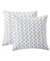 Levtex Viviana Tossed Fern 2-pc. Sham Set, European In Multi