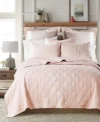 Levtex Washed Linen Relaxed Solid Quilts In Pink