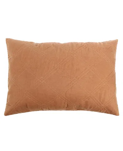 Levtex Washed Linen Relaxed Textured Quilted Sham, King In Tan