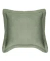 Levtex Washed Linen Sham, European In Sage Green