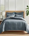 Levtex Washed Linen Solid Duvet Cover, Twin/twin Xl In Blue