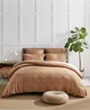 Levtex Washed Linen Solid Duvet Cover, King/california King In Tan