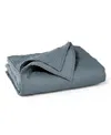 Levtex Washed Linen Textured Quilted Throw, 50" X 60" In Blue Haze