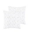Levtex White Pine Printed Snowflake 2-pc. Sham Set, European In White
