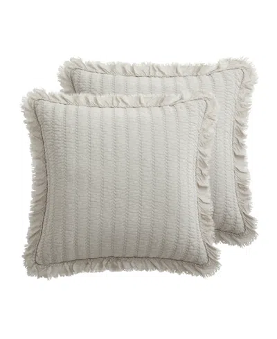 Levtex Wilhemina 2-pc. Sham Set, European In Neutral