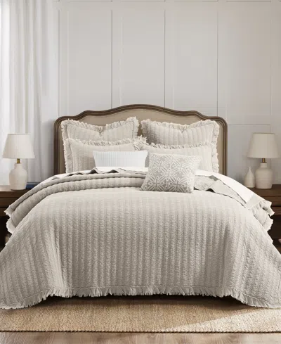 Levtex Wilhemina Stone Washed 3-pc. Quilt Set, Full/queen In Brown