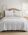 Levtex Wilhemina Stone Washed 3-pc. Quilt Set, Full/queen In White