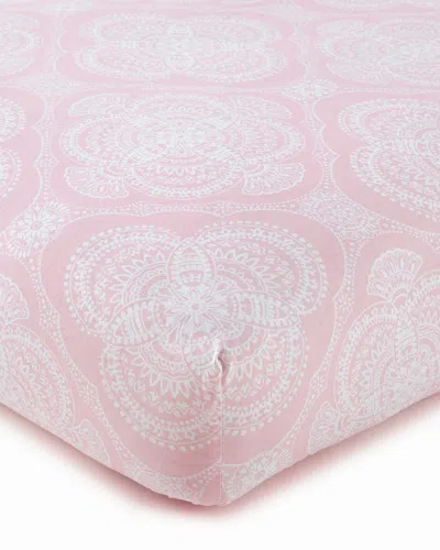 Levtex Willow Medallion Fitted Crib Sheet, Pink