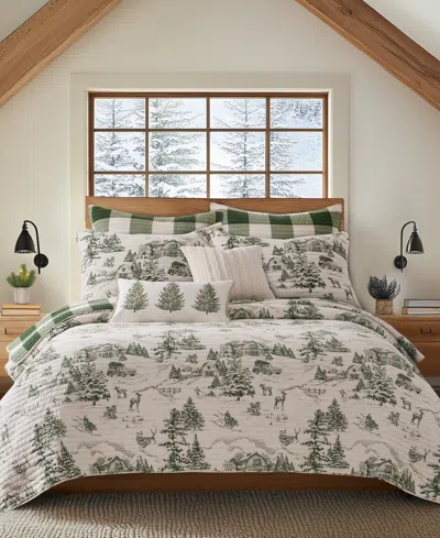 Levtex Winter Sleigh Ride Reversible 3-pc. Quilt Set, Full/queen In Green