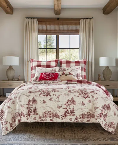 Levtex Winter Sleigh Ride Reversible 3-pc. Quilt Set, King/california King In Red